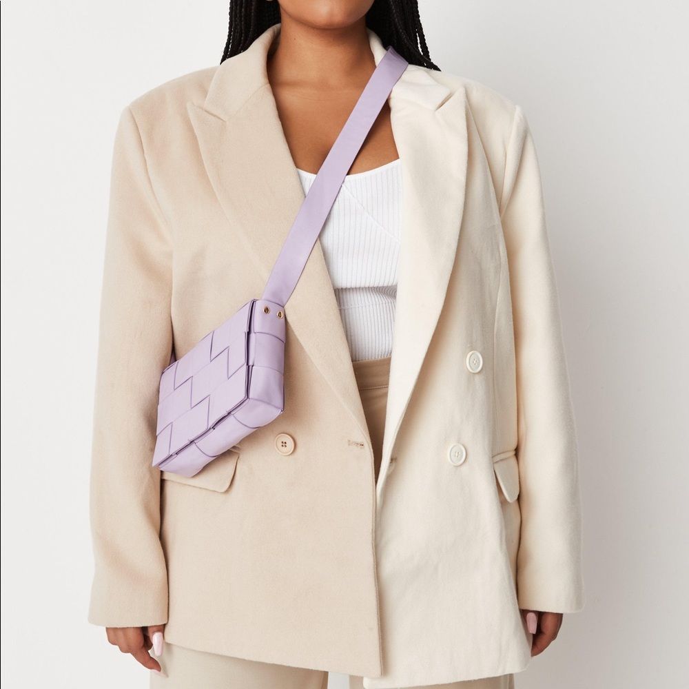 Missguided plus size camel spliced boyfriend fit blazer coat size 22 - Picture 2 of 8